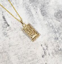 Plaqué Or Vierge Marie Religieux Christe Catholique Classique Pendentif Collier