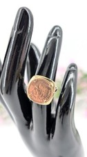 Bague or ornée d'une Pièce