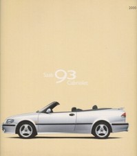Catalogue Brochure SAAB 9.3 Cabriolet 06/1999 Belgique en français