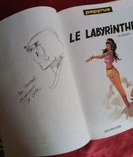 papyrus 13 le labyrinthe BD dédicace De Gieter 1997 dupuis