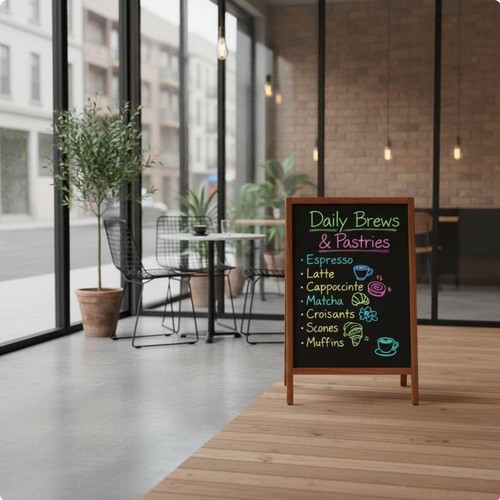 Chevalet ardoise double face - ardoise,