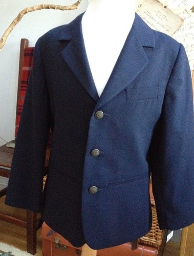 Boys navy wool blazer - 5,