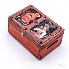 Vintage Coffre en Bois Avec