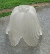 tulipe fleur en verre givré