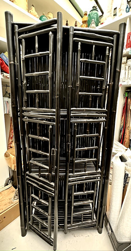 Armoire bambou noire - armoire,