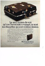 PUBLICITE  1974   SAMSONITE  valises bagages