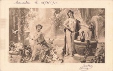 Cpa fantaisie peinture - fantaisie,