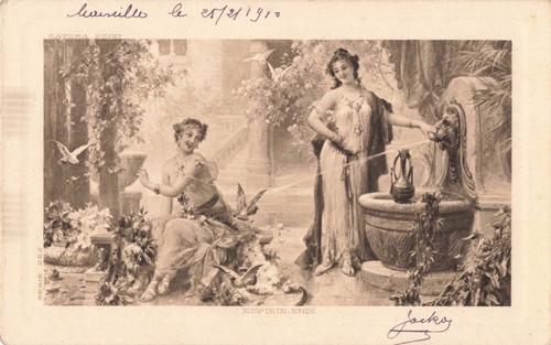 Cpa fantaisie peinture art - cpa,
