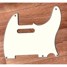 Pickguard 3 ply vintage white (parchment) pour Telecaster 5 vis