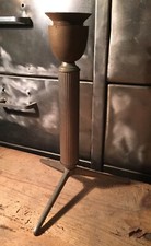 Pied De Lampe Métal Tripode H 28,5 Cm