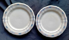 2 assiettes plates en faïence