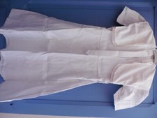 ANCIENNE ROBE AVEC BOLERO DE COMMUNIANTE "1930" PIQUE DE COTON