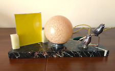 LAMPE VEILLEUSE PORTE PHOTO COUPLE DE MOINEAUX REGULE SUR MARBRE ART DECO