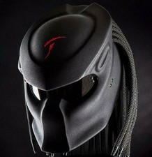 CASQUE PREDATOR TEXTE PERSONNALISÉ T SYMBOLE ROUGE (CERTIFIÉ POINT & ECE)
