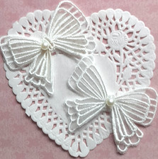 Appliques noeud blanc organza