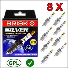 Kit De Bougies 8 Bougies GPL Méthane Brisk Silver DR15YS BMW Série 6 (E63) 2004