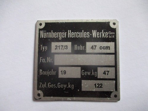 Plaque hercules 217 - plaque,