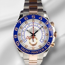 Rolex Yacht-Master II 44Mm Oyster Perpétuel 18K Or Rose Céramique Acier 116681