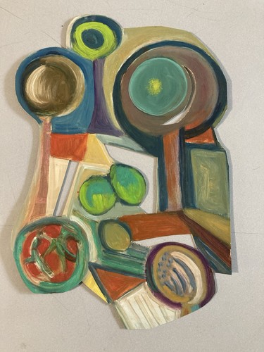 Painting peinture découpage - painting,