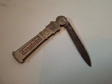 Ancien petit couteau pliant  Publicitaire ESSO Pompe a essence Garage Publicité