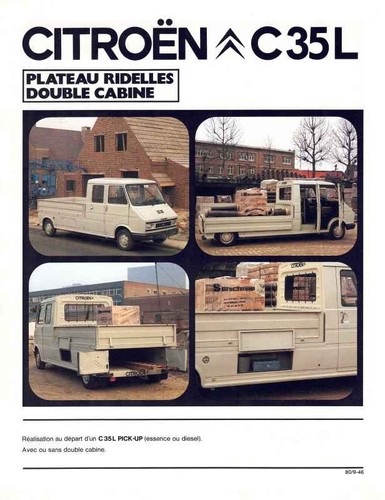 Fiche citroen c35l plateau - fiche,