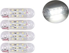 4X 24V LED Blanc Transparent