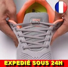 ✅ Lacets Paire Lacet Chaussure Elastique Verrouillage Métal Rapide Mode Pratique