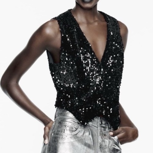Nwt zara black sequin - nwt,