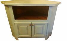 Meuble D'Angle Vintage, Support TV, Rénové Et Décoré - Modernité Campagnarde