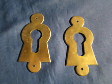 2 grandes entrées de serrure laiton portes 9 x 4,5 cm ancienne