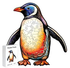 Puzzle Bois Forme Irrégulière Pingouin Adulte Grands Enfanrs Format A4