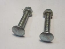 2 boulons vis tete ronde meplat vintage ancien stock vis 5x30 mm collet new old