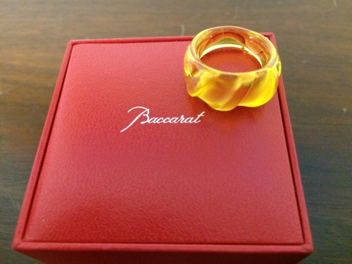 Bague couleur jaune cristal - couleur, en
