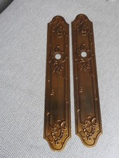 2 ANTIQUE BRASS DOOR CLEANING