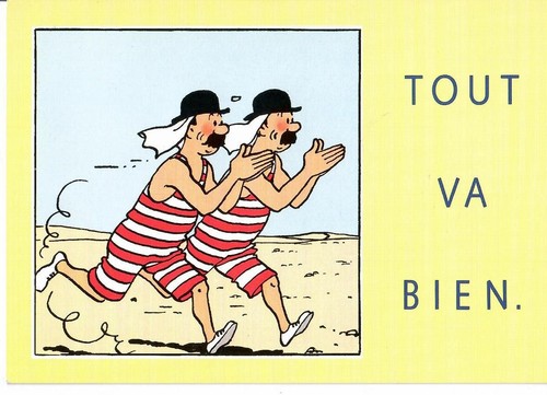 Carte postale tintin les - carte,