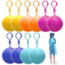 10 balles imperméables portables  5 couleurs x 2 pièces imperméables pour fem...