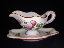 ANCIENNE SAUCIERE DE DINETTE EN FAÏENCE  DE SAINT CLEMENT Début XIX RARE!!!