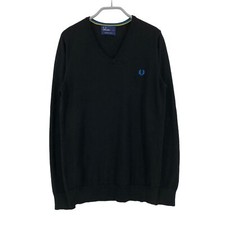 Fred Perry Homme 100% Laine Mérinos Pull Tricoté TAILLE S