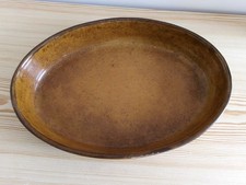 plat à four ovale La Bourguignonne France W5, L 35cm, 1,6kg, H 5cm, TBE