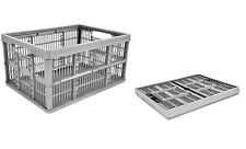 Paquet De 2 - 32L Plastique Gris Pliable Stockage Récipient Portable Panier