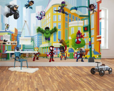 Marvel Spidey Décoration Murale 400x250 CM Maternelle non Tissé Peint Tour Amis