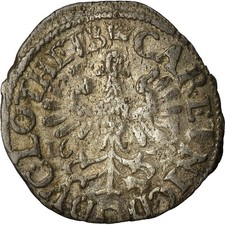 Monnaie, France, LORRAINE, Charles IV et Nicole, 1/2 Gros, 1625, Nancy, TTB