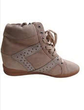 Baskets compensées cuir