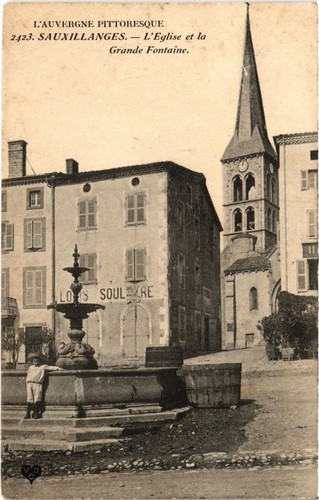 Cpa sauxillanges eglise et - cpa,