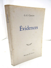 GEORGES-EMMANUEL CLANCIER EVIDENCES POEMES 1982 ENVOI Signé à JACQUELINE PIATIER