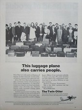6/1969 PUB DE HAVILLAND TWIN OTTER SERIES 300 STOL AIRCRAFT LUGGAGE ORIGINAL AD