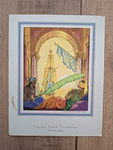 Ancien menu paquebot france - paquebot,