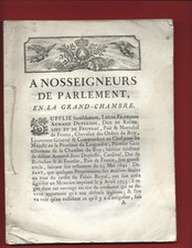 1753 RARE MEMOIRE POUR LA  SUCCESSION DU  CARDINAL DE RICHELIEU