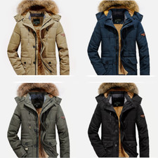Parka Chaude Doudoune Homme en Coton Rembourré avec Capuche - Veste polaire