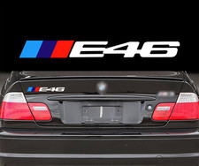 LOGO E46 POUR BMW MOTORSPORT SPORT RACING BLANC 18cm AUTOCOLLANT STICKER BA252B